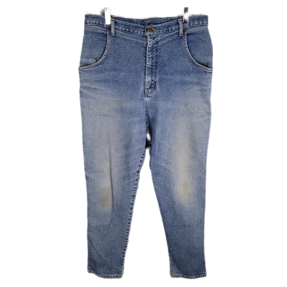 SILVER | Red Star vintage 100% cotton super high waist tapered mom jeans